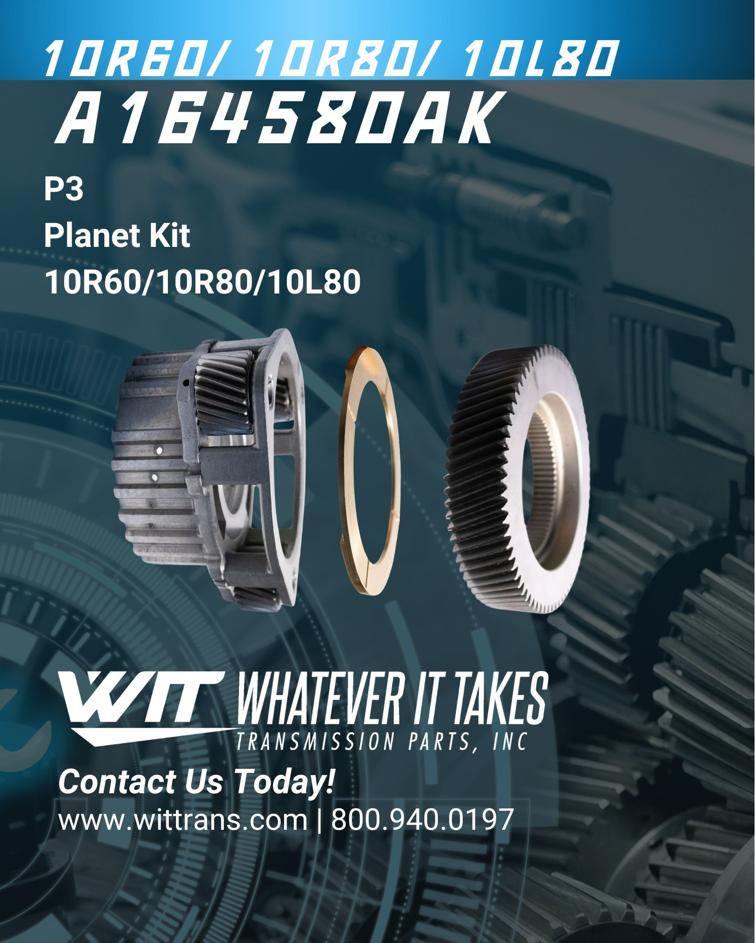 P3 planet kit graphic for 10R60, 10R80 and 10L80 transmissions